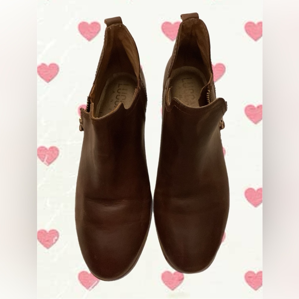 Lucca Lane couture leather Brown Booties